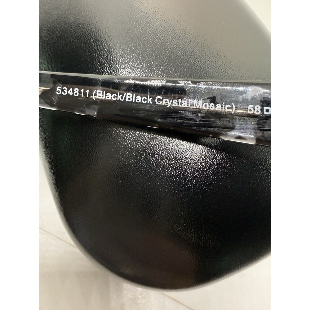 Coach HC8166 Sunglasses Black Crystal Mosaic Grey Gradient 58mm Women - Picture 13 of 16